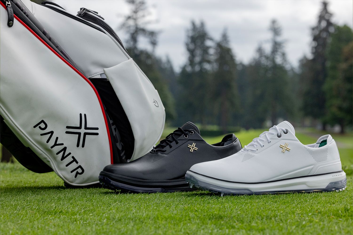 PAYNTR X-Eighty-Seven SC Spiked Golf Shoes- White