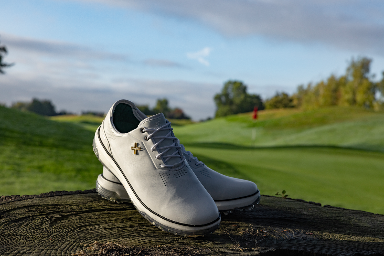 PAYNTR X-Eighty-Seven SC Spiked Golf Shoes- White