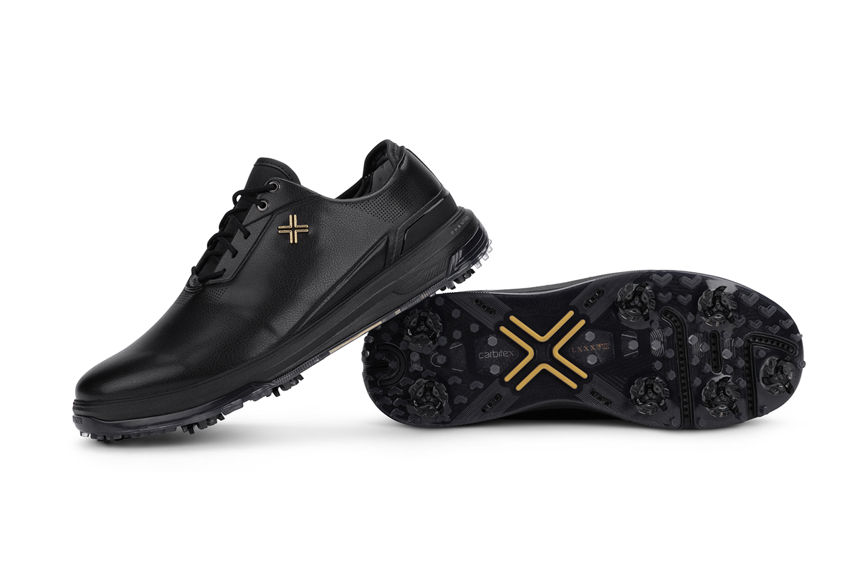 PAYNTR X-Eighty-Seven SC Spiked Golf Shoes- Black – Payntr Golf